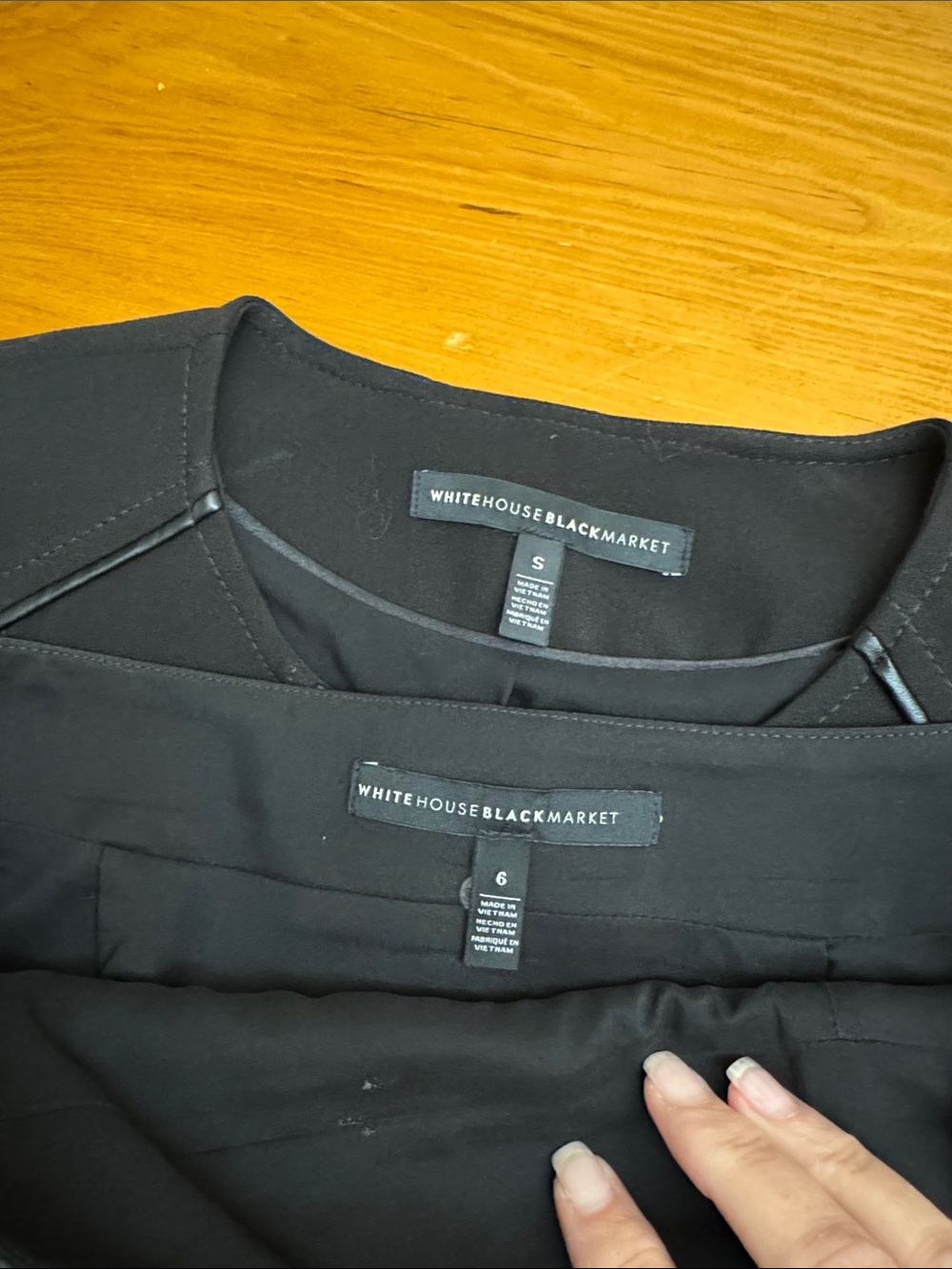 White House Black Market military topper jacket and skirt set. - Picture 10 of 16